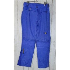 DESCENTE Vintage 90’s Ski Snowboard Blue Pants Size 34R Windproof Padded Nice!